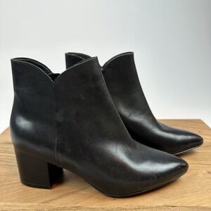 New Womens Cole Haan Grand 360 Elyse Black Leather Ankle Boots Booties Size 5 B‎